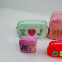 New Waterproof Nylon Durable Toiletry Bag Cosmetic Bag Solid Color Female Makeup Bag Travel Toiletry Beauty Makeup Bag Organizer 2
