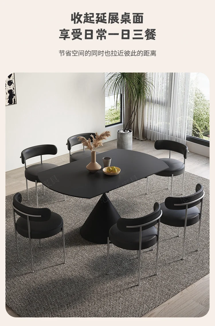 Description Picture 5 of itemRound Extendable Dining Table Modern Wall Console Mobile Table Living Room Balcony Nordic Silla De Escritorio Furniture DWH