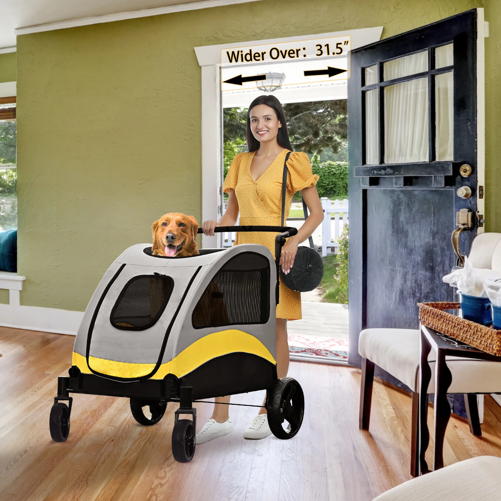 Heavy duty pet jogger pram