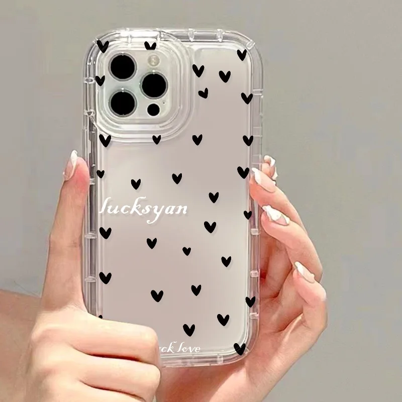 Love Heart Clear Case Per Samsung A54 5G A53 A33 A52S 5G A51 A50 A12 A13 A14 A23 A22 A31 A32 4G A02 A03S A04E A71 A73 Soft Cover