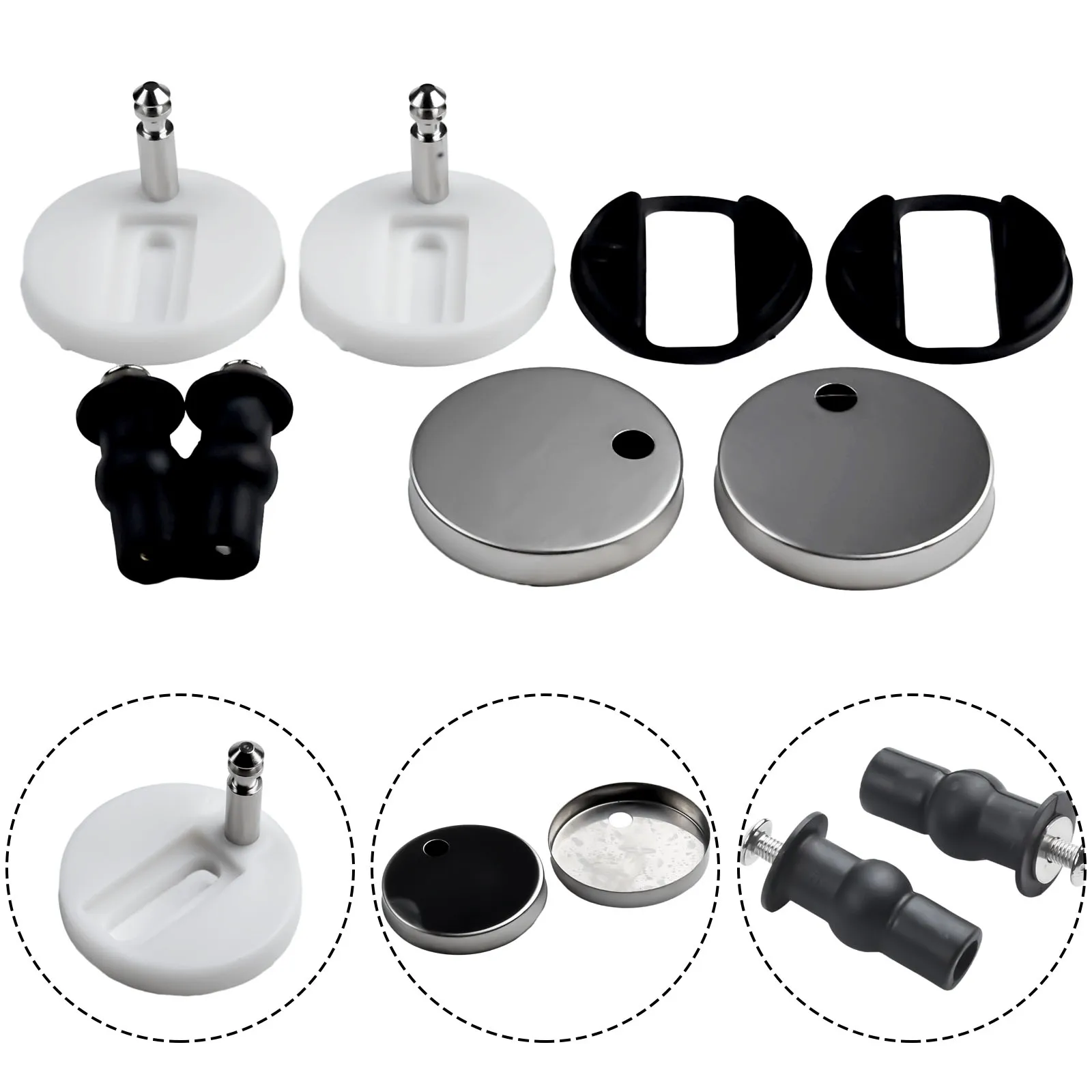 2Pcs Toilet Seat Fixings For Most Standard Toilet Seats With Top Fix Hinge Release Quick Install Kit toilet seat accessories,toilet hinge replacement