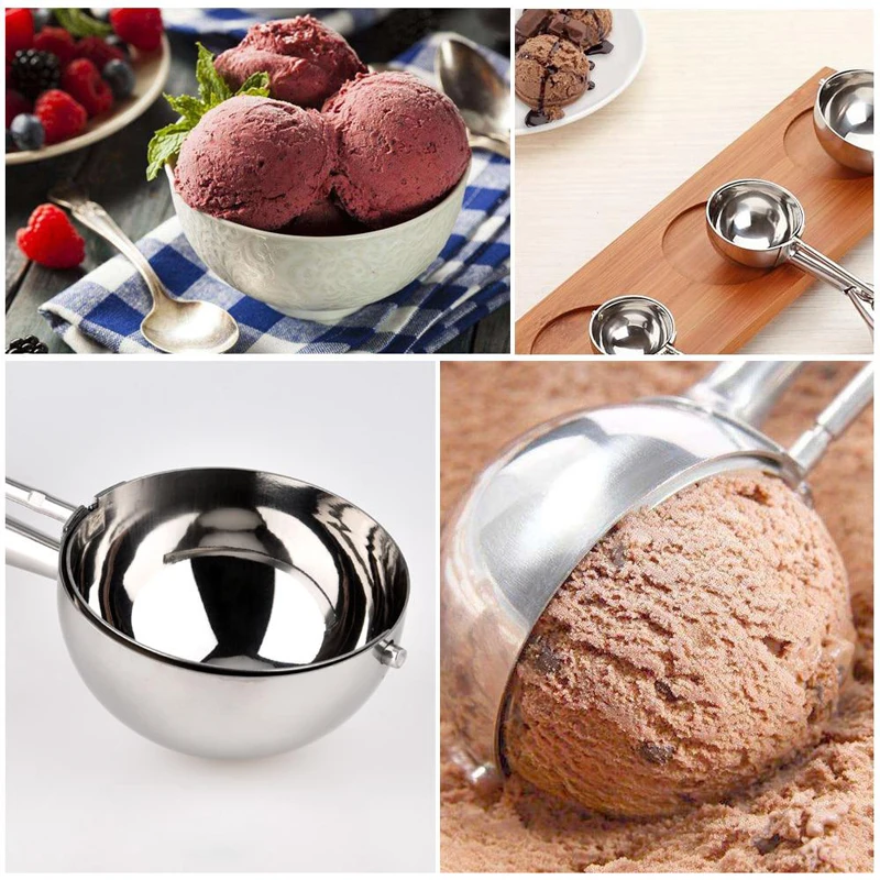 Ice Cream Spoon Food Grade Stainless Steel Antibacterial 5cm -1 piece