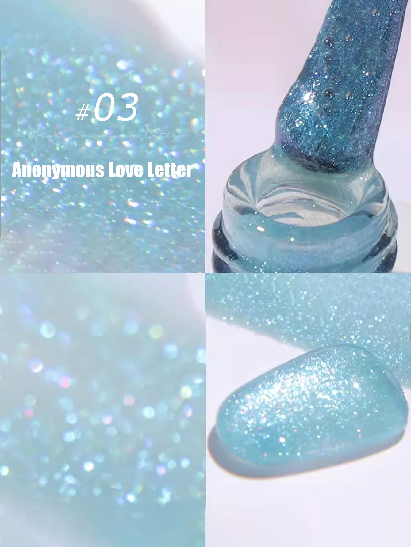 MIANEL 12ml Weißer Pfirsich Oolong 3-Farben-Serie Diamant-Gel-Nagellack Glitzer-Nagellack Gel Rosa Nägel 1-12 Stück – Detail 29