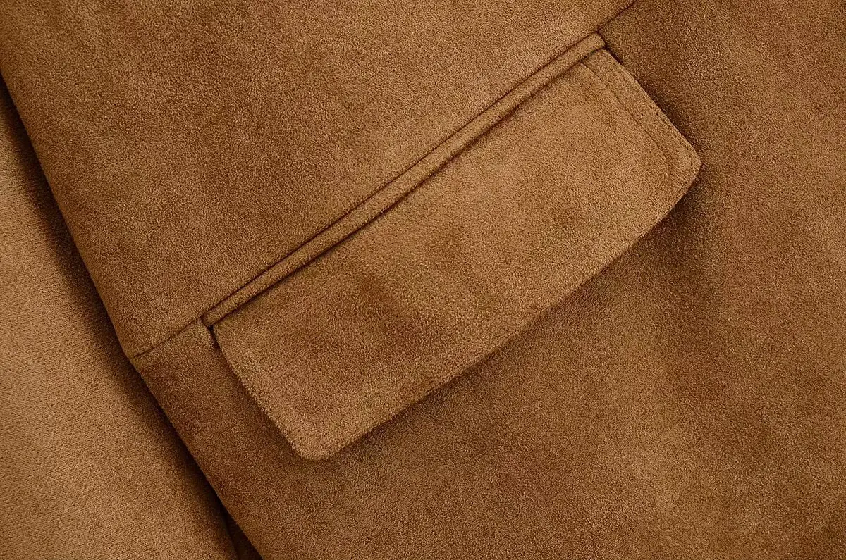 Women Spring Autumn Suede Long Coat  Femaleturn-Down Collar Single Breasted Long Sleeve Overcoat Lady Elegant Outwear Streetwear