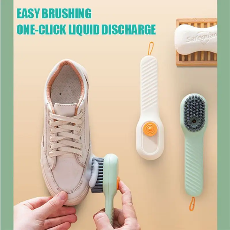Shoe Brush Multi-functional refill cleaning brush shoe brush laundry soft bristle press out