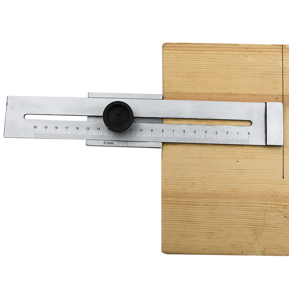 

Ruler Marking Gauge DIY Mark Scraper Marking Gauge Ruler Screw Cutting Stainless Steel Tool Woodworking Brand New