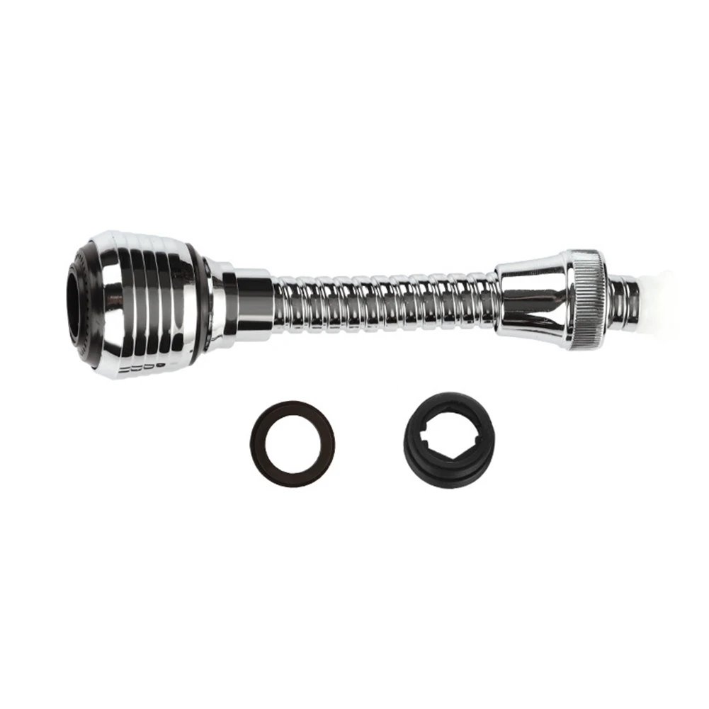 Description Picture 6 of item360° Flexible Faucet Extender Bendable Kitchen Sink Tap Spray Head Attachment Material:Stainless Steel+ABS Sliver Color