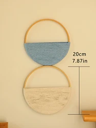 Set of 2 Boho Macrame Wall Hangings - Chic Woven Decor for Home and Office Spaces (M01414)
