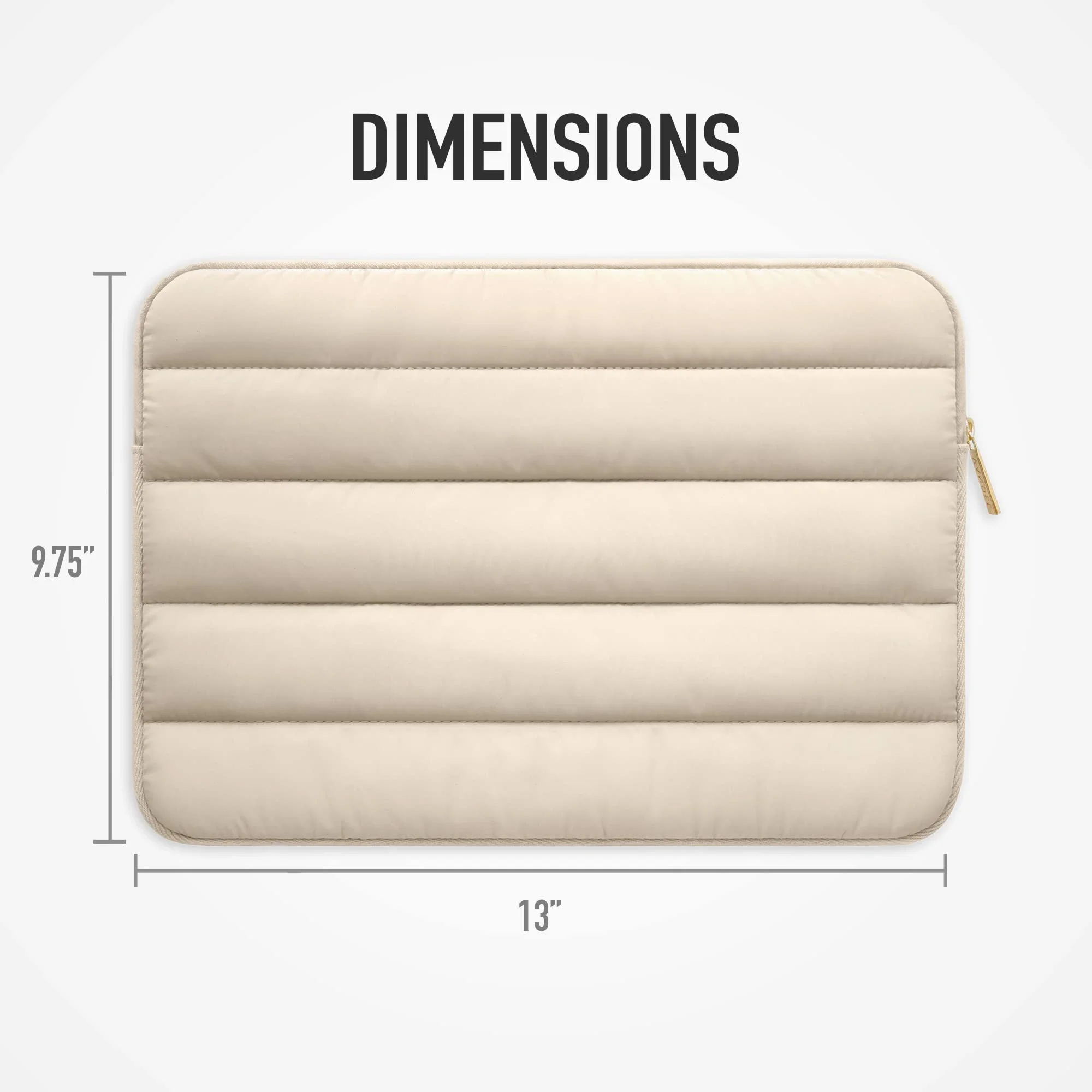 Puffy Laptop Sleeve 13-14 Inch Laptop Sleeve Beige Cute Carrying Case Laptop Sleeve Laptop Cover for MacBook Pro 14 Air M2 13 In