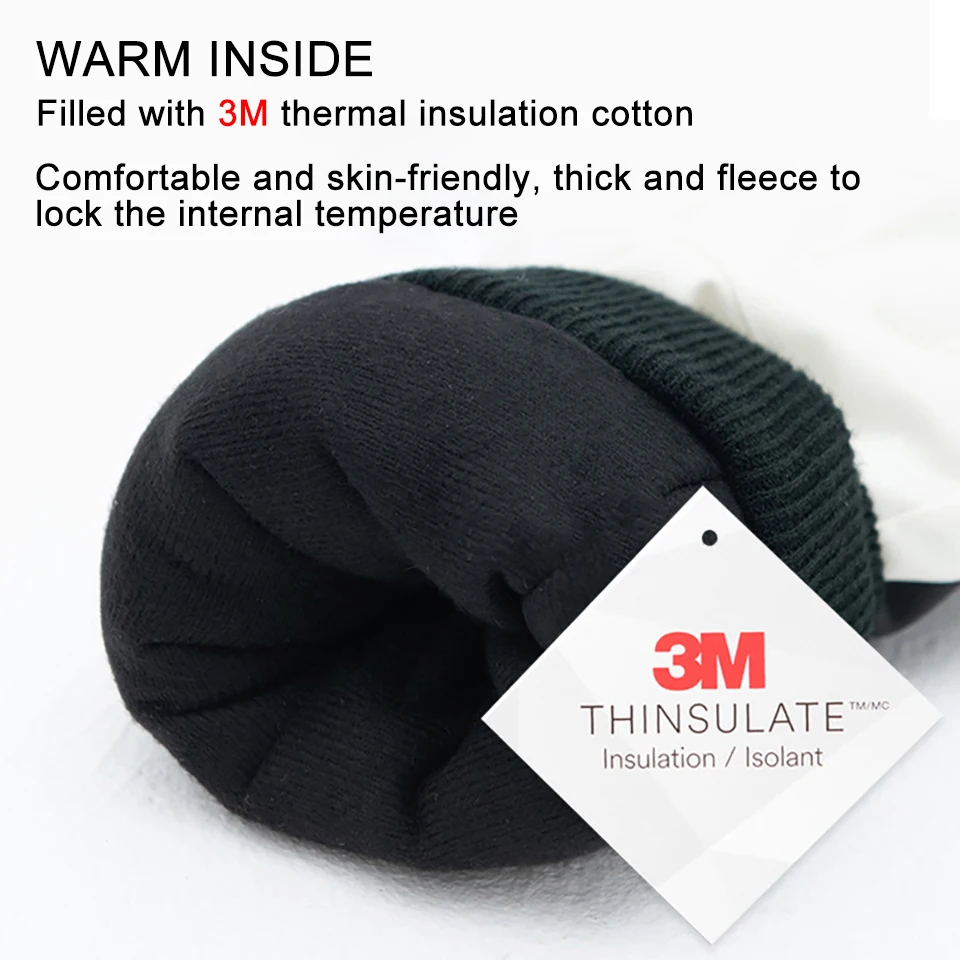LOOGDEEL Ski Gloves Warm Winter Snowmobile Snow Snowboard Thermal Gloves Waterproof Touchscreen Function Windproof Plush Mittens 5