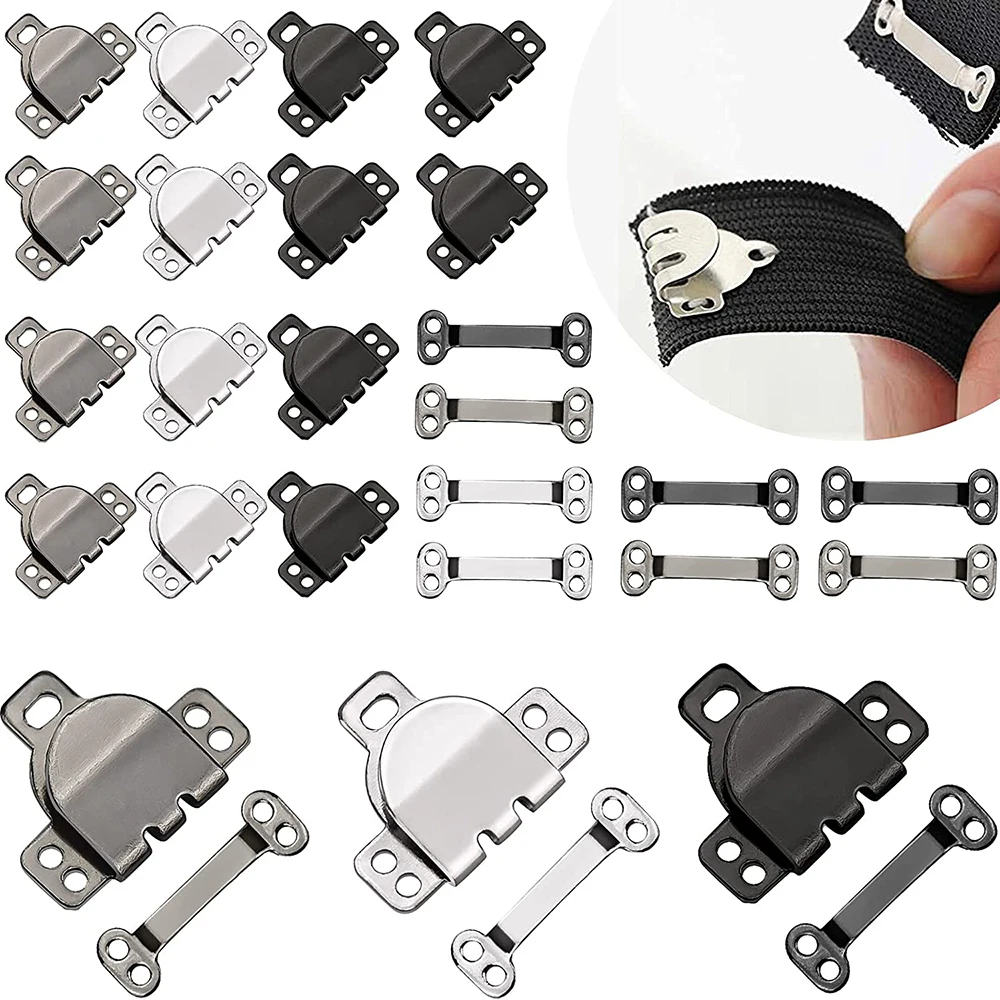 30 Set Hook and Bar Fasteners 3 Colors Sewing Hooks and Eyes Closure