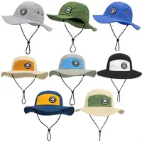 Solid Color Quick Dry Summer Baby Sun Hat Adjustable Nylon Children Fisherman's Hat Kids Outdoor Large Brim Bucket Cap Panama 1