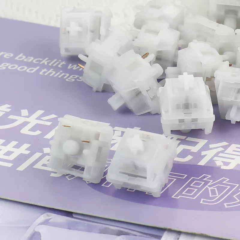 Phynikeys HMX First Encounter Linear RGB Mechanical Keyboard Switches - Pre-Lubed for Optimal Gaming Performance