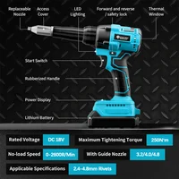 Brushless Electric Rivet Gun 2.4-4.8mm Cordless Rivet Nut Gun with LED Light Automatic Rivet Power Tool For Makita 18V Battery 2