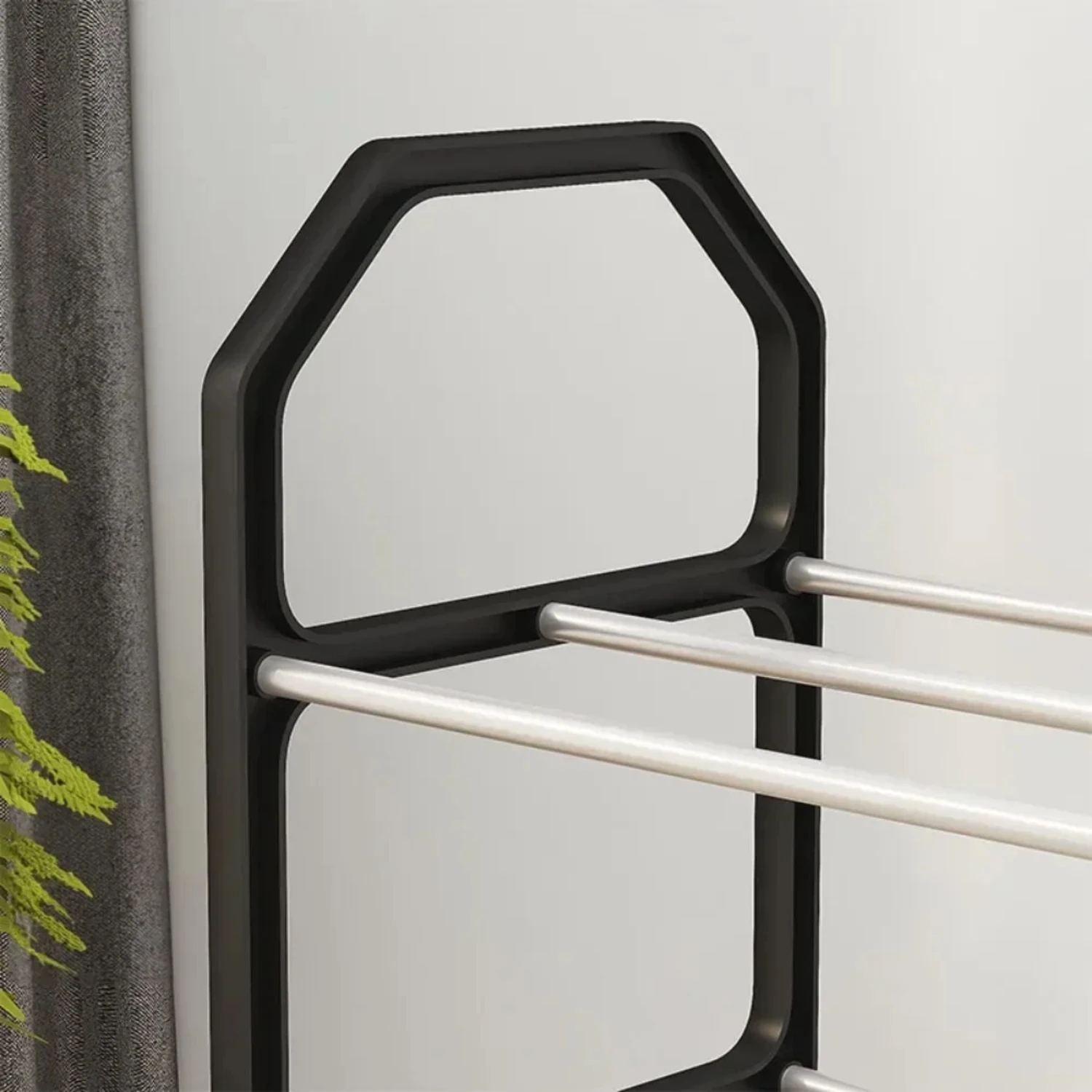 Simple Fashion Shoe Rack 4-Layer Trapezoidal Shoes Organizer Stand Holder Living Room Space Saving Modern Assembled Shoe Rack - 4
