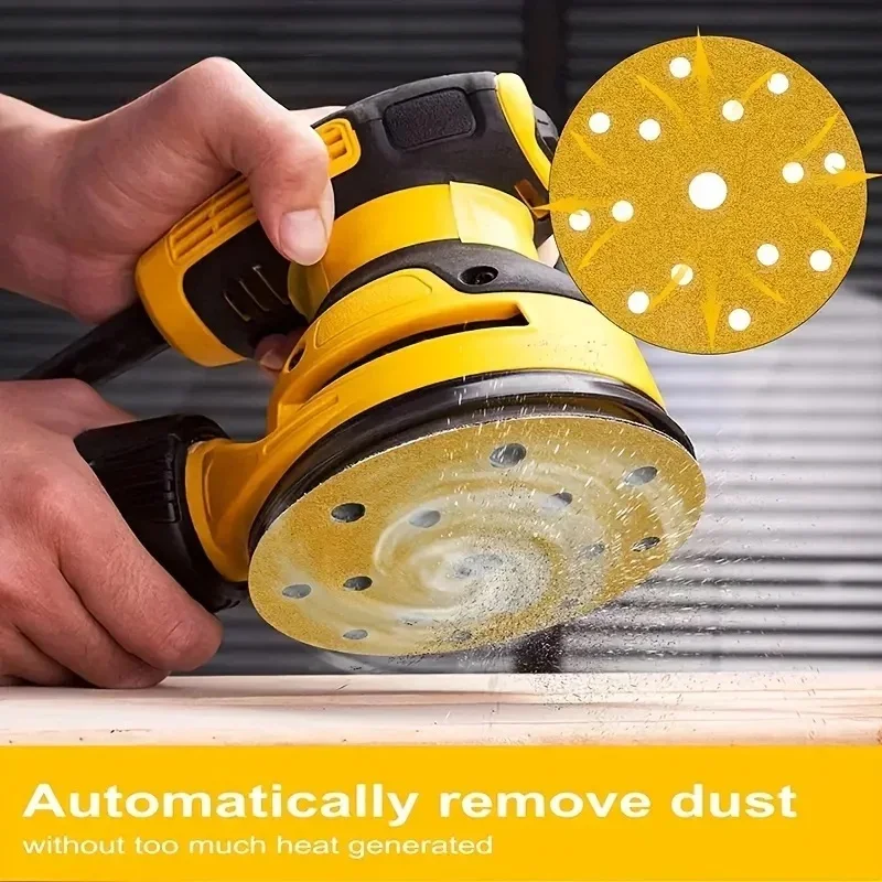 Sanding Discs 6 Inch 15 Holes Hook and Loop Sanding Disc 150MM Sandpaper Wet Dry 60-400 Grits Aluminum Oxide Car Wood Auto Polishing