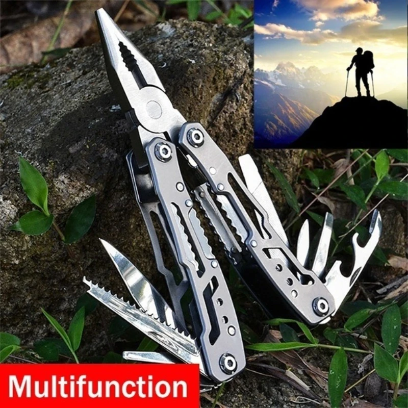 Multi Function Tool Creative 15 IN 1 Multi Tools Folding Pliers Camping Outdoor Survival with Nylon Bag