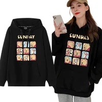 Cartoon Winnie the Pooh Fashion Simple Sweater  Women's Loose and Comfortable Hooded Versatile Couple Girlfriend Sweater Jacket 2
