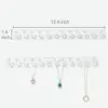 Durable Acrylic Jewelry Holder Transparent Pink Blue Wall-mounted Jewelry Hanger Home Storage Organization 4