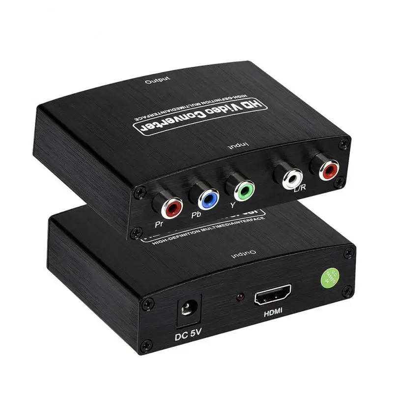

1080P HDMI-совместимый с 5 RCA RGB компонент YPbPr Видео R/L аудио конвертер адаптер