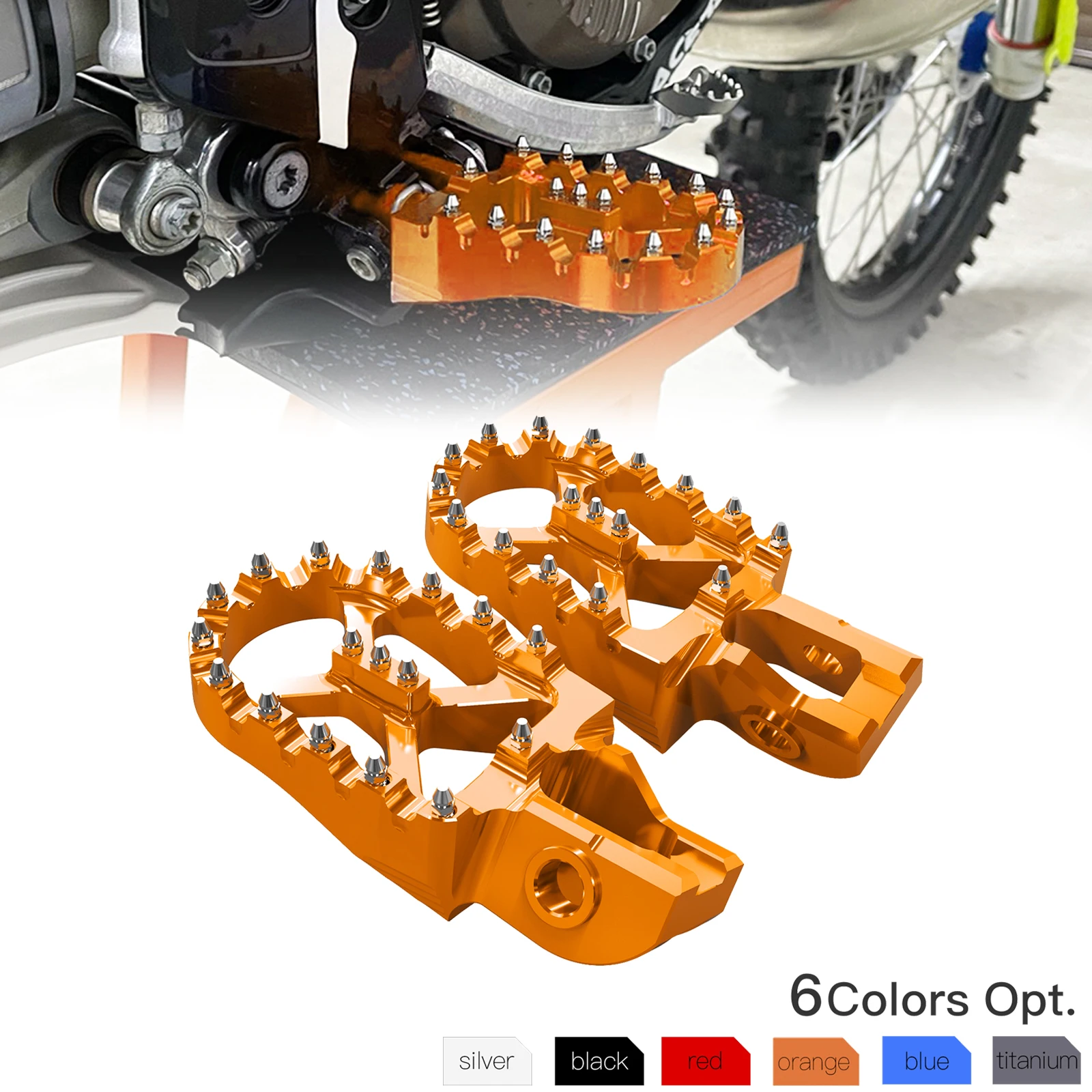 Foot Pegs Footrest Pedal 57mm For KTM-EXC300 EXC EXCF XCW 125 150 250 300 350 400 450 500 SX SXF XC XCF-SX85