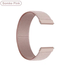 Versatile Nylon Loop Watch Strap - Adjustable Sizes for Venu (Somke Pink)
