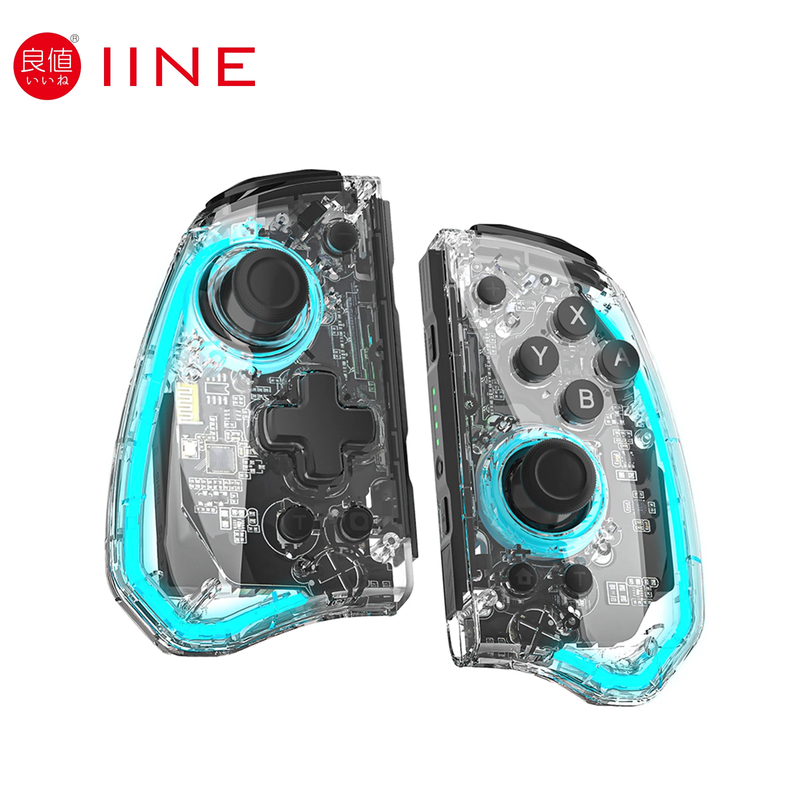 

IINE Elite Plus Joypad ALPS Analog Stick No Deadzone No Drifting with Light Compatible for Swtich/Lite/OLED Wireless Bluetooth