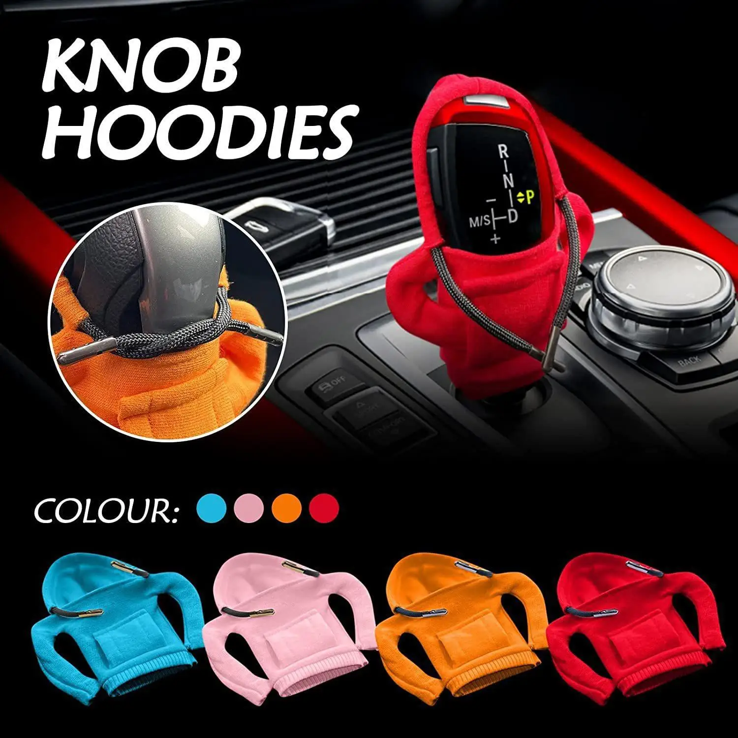 Hoodie Car Gear Shift Cover Fashion Gearshift Hoodie Car Gear Shift Knob  Cover Manual Handle Gear Sweatshirt Change Lever Cover - AliExpress