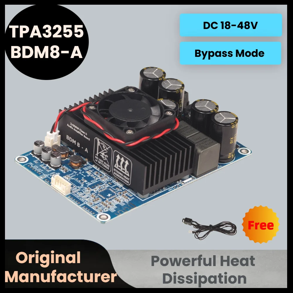 Digital Amplifier Board BDM8-A TPA3255 2x300W HIFI 2.0 Channel Stereo