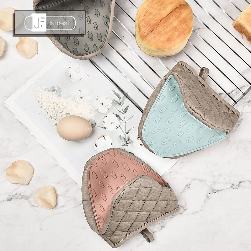 Silicone Cotton Oven Gloves insulation non slip thickening for kitchen cooking microwave oven silicone oven gloves