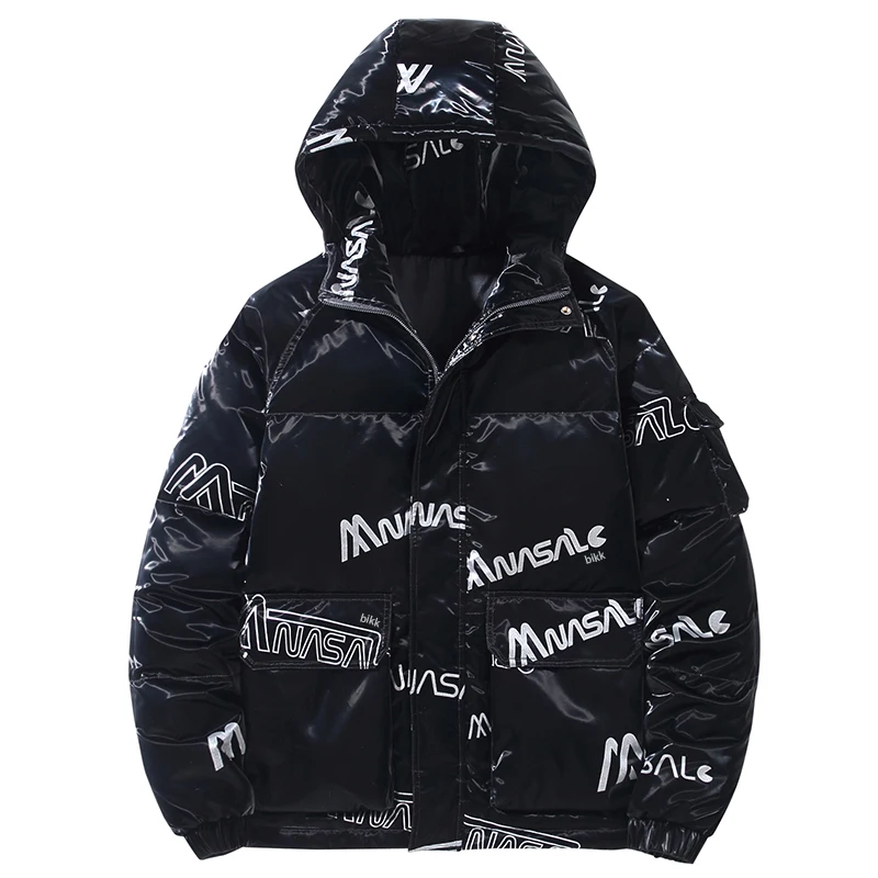 Down jacket short thickened warm men and women the same winter new youth bright face thickened white duck down coat