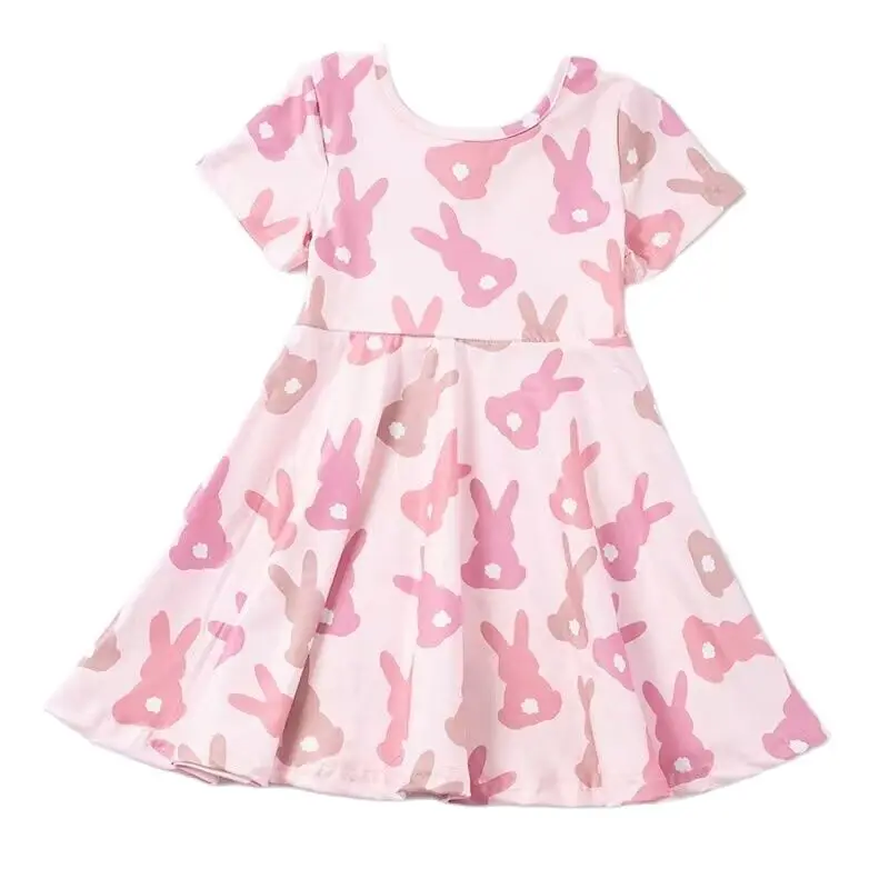 

Toddle Baby Girls Dress Easter Rabbit Boutique Girl Dresses Cute Kid Dress Short Sleeve Fashion Children Clothes