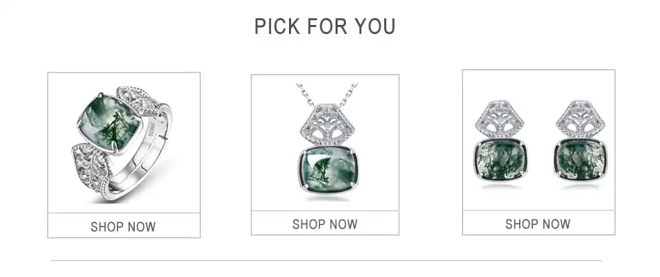 WES 925 Sterling Silver Natural Vintage 8*10mm Moss Agate Open Rings for Woman Wedding Gifts Certified Fine Jewelry Wholesale WES 925 Sterling Silver Natural Vintage 8*10mm Moss Agate Open Rings for Woman Wedding Gifts Certified Fine Jewelry Wholesale