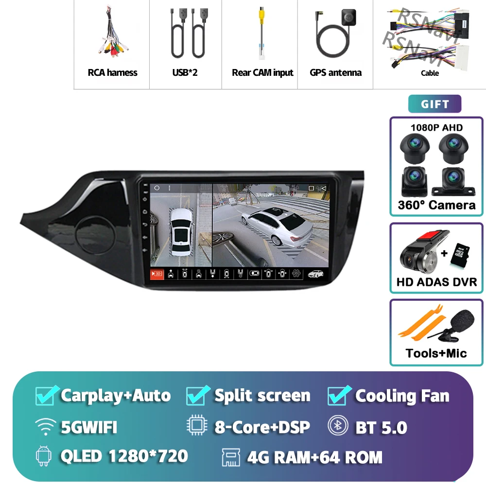 4G-64G 360 DVR