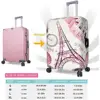 Eiffel Paris Tower With Pink Flowers Suitcase Cover Travel Luggage Protector Cover Fits 18-32 Inch Suitcase 5