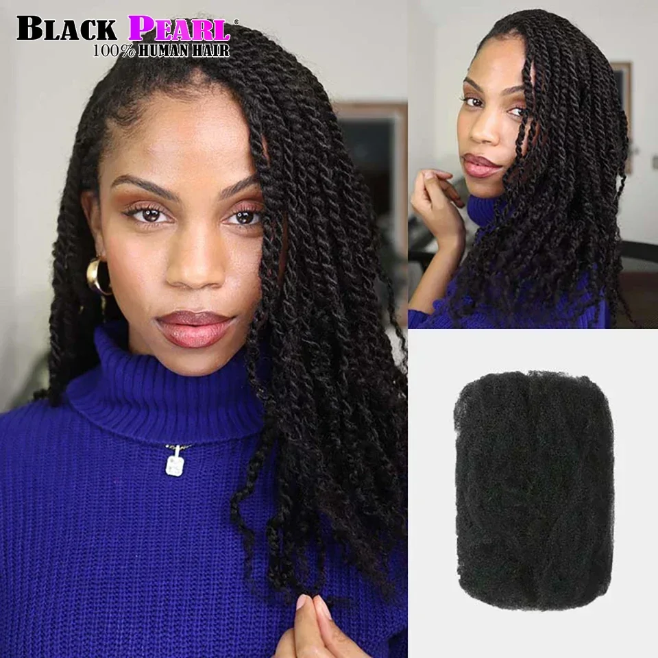 Peruvian Queen Virgin Remy Hair Afro kinky Bulk Human Hair 50g/Pc for Braiding Dreadlock Brown Color Extension BraidHair