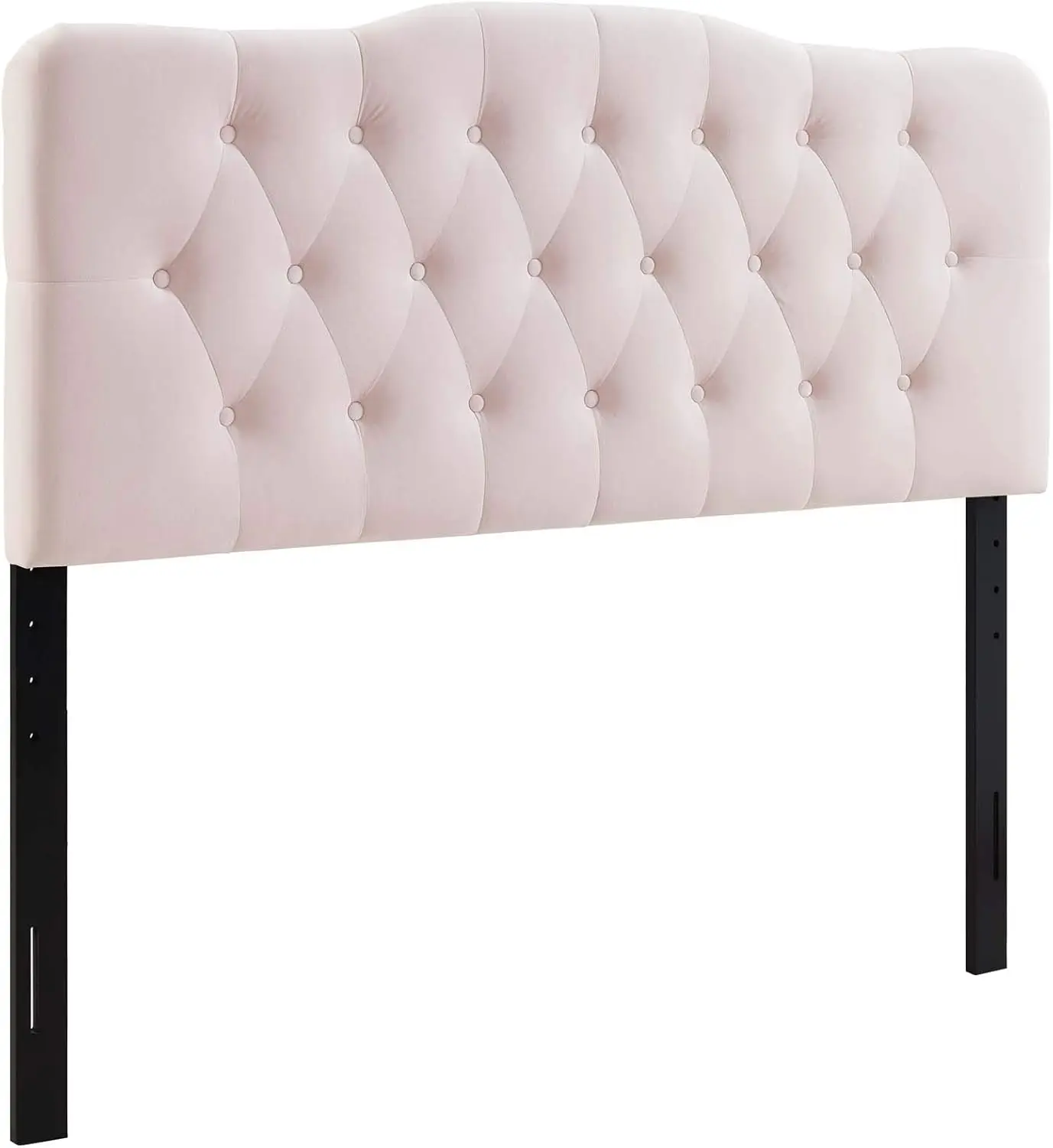 USA Annabel Diamond Tufted Performance Velvet Queen Headboard in Pink
