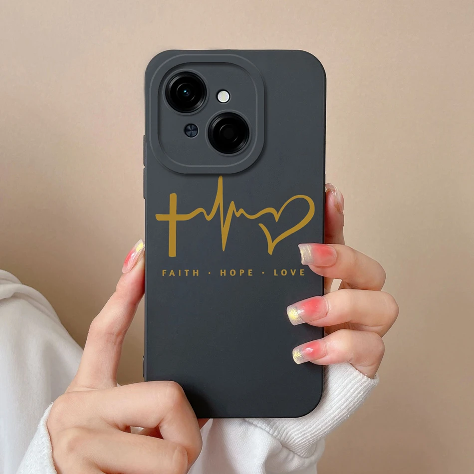 Tecno Fashion Phone Case - Soft Liquid Silicone Anti-Drop Housing