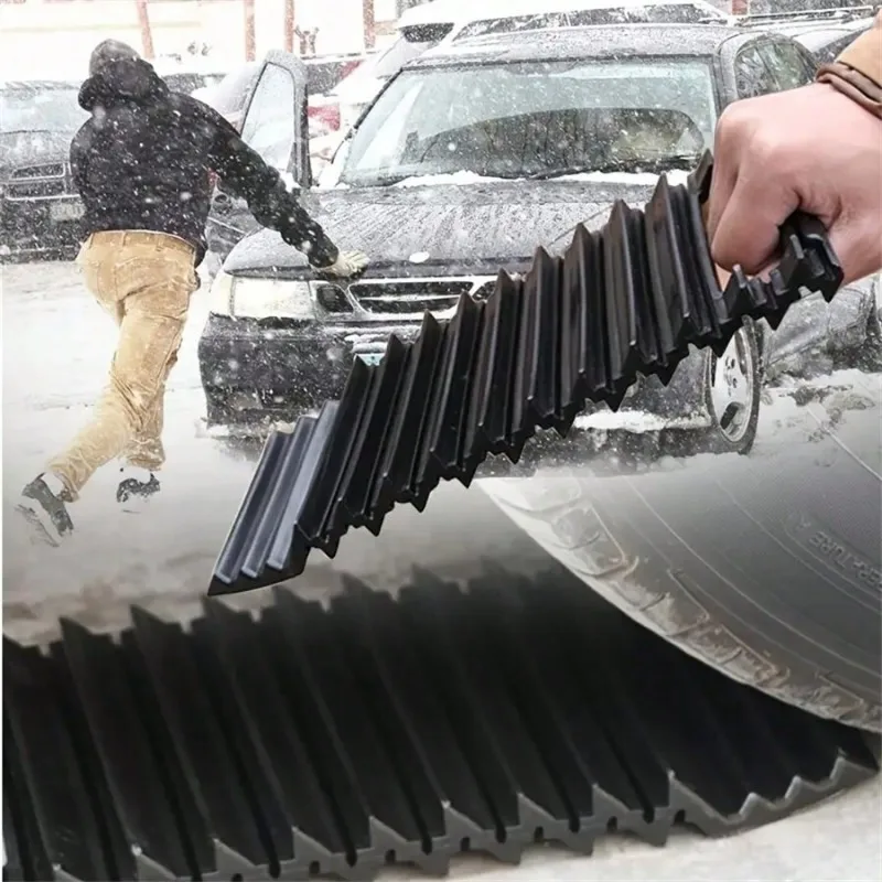 Car Wheel AntiSkid Pad,NonSlip Emergency Tire Traction Mat Plate for Snow Mud Ice Sand Universal,Portable Non-Slip & Sturdy