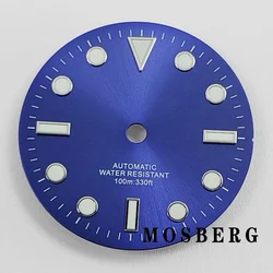 Luminous Sunlight Watch Dial, 29mm, (Blue - Silver nail)