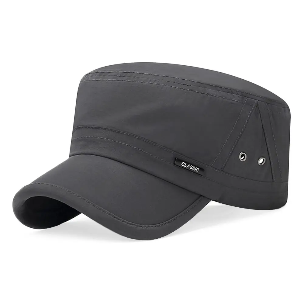 Herren-Baseballmütze, Kadettenmütze, atmungsaktiv, verstellbar, flache Kappe, Frühling, Sommer, Visiermütze, lässige Outdoor-Anti-UV-Kappe – Detail 4