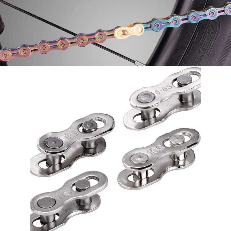 

Bicycle Chain Connector Lock Quick Link Road Bike Buckle Joint Buckle Cycling Parts Gold Silver 8/9/10/11/12 Speed