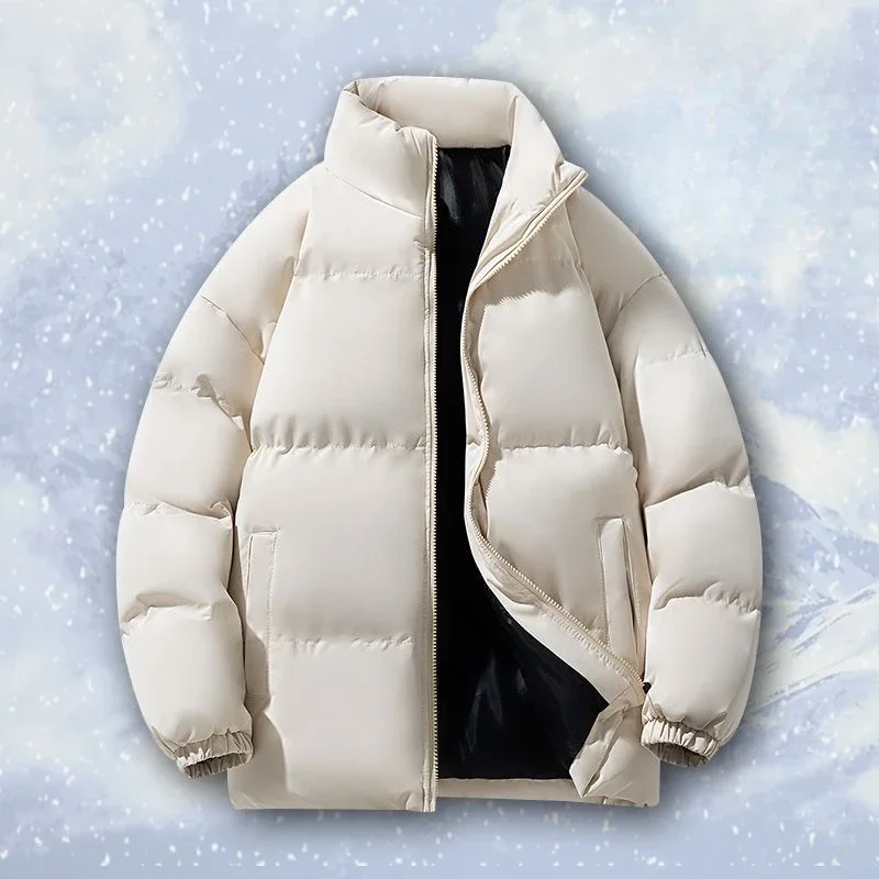 thumbnail image 1 of Abrigos acolchados con cremallera y capucha para hombre, parkas acolchadas con empalme, chaqueta de plumón para hombre, ropa exterior de invierno para jóvenes, reseñas coreanas, muchas 2024, 1 of 5