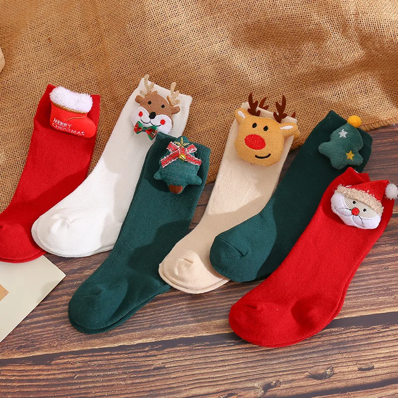 Baby Socks Cotton Anti Slip Socks for Girl Boy Christmas New Year