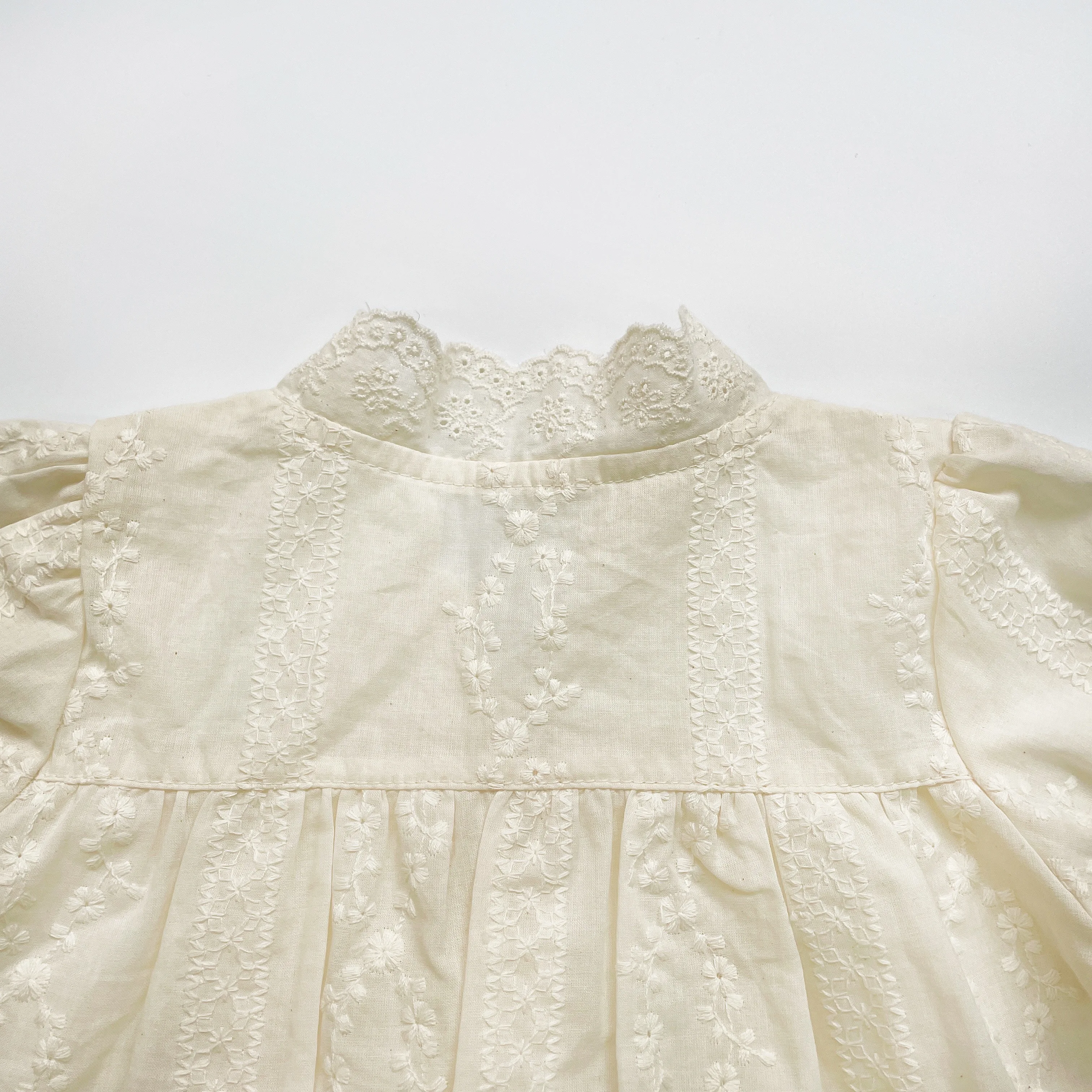 FLM Summer Baby Romper Short Sleeves Princess Lace Collar Solid Color Baby Bodysuit Thin 0-2 Years Old