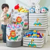 Folding Storage Basket Linen Storage Fabric Wardrobe Office Bedroom Closet Toys Laundry Basket With Handle Storage Organizer new 1