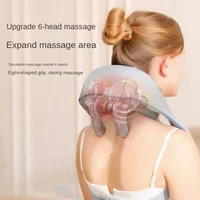 New Portable Mini Relaxer Dredge Kneading Smart Electric Wrap Heated Trapezius Muscle Neck Multifunctional Shiatsu Massage Shawl 2