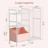 Stuffed Animal Storage - Stuffed Animal Net with Kids Bookshelf and Toy Organizer, 2-Tier White Bookshelf with Stuffed Animal 2