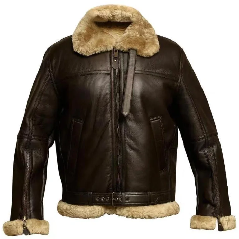 

2023 Winter Plus Heavy Craft Men's Fur One Coat Long Sleeve Fur Coat In Stock