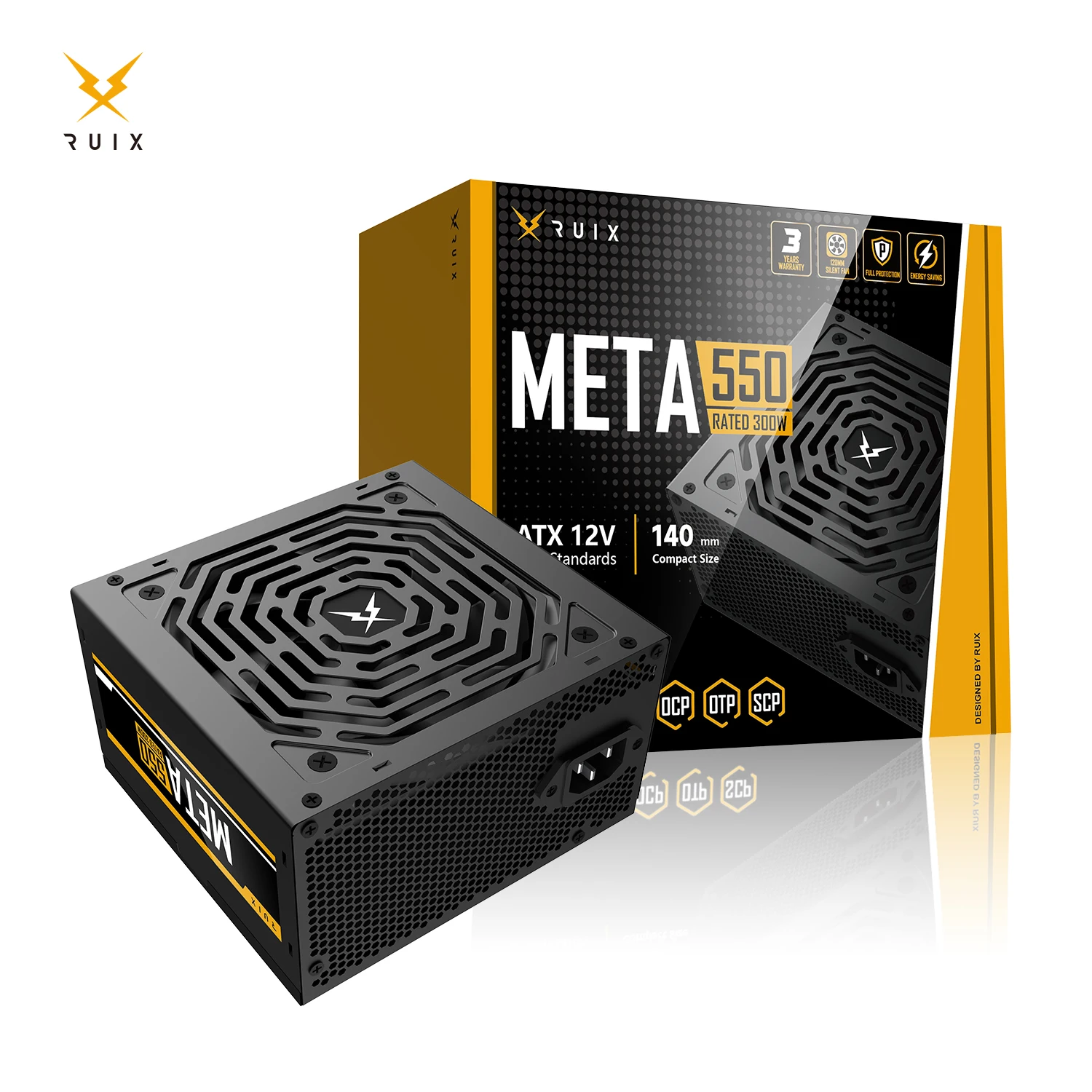 루익스 메타550 파워 서플라이 300W 풀 모듈러 24핀 12V ATX PC PSU..